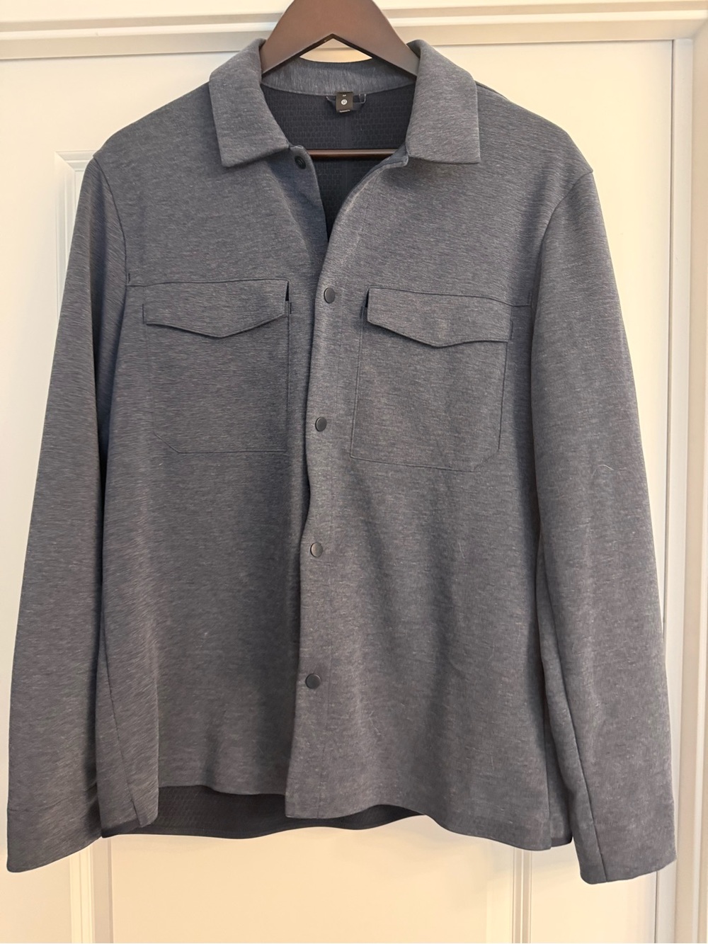 Men's Navy Lululemon Button-Front Casual Overshirt